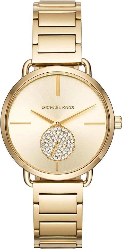 michael kors portia women's three hand wrist watch|Michael Kors Portia Women's Watch, Stainless Steel Bracelet .